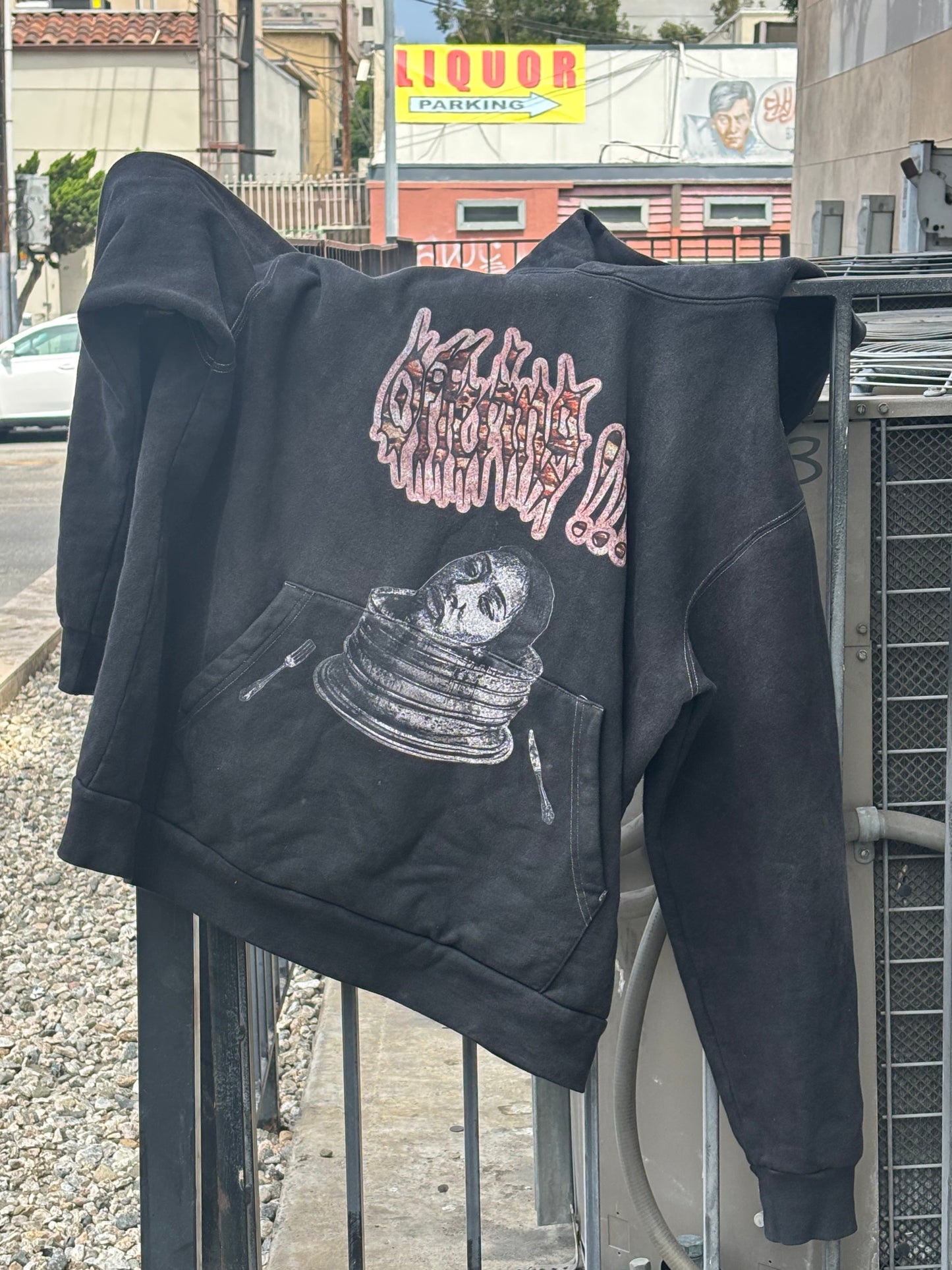 black metal anthracite hoodie