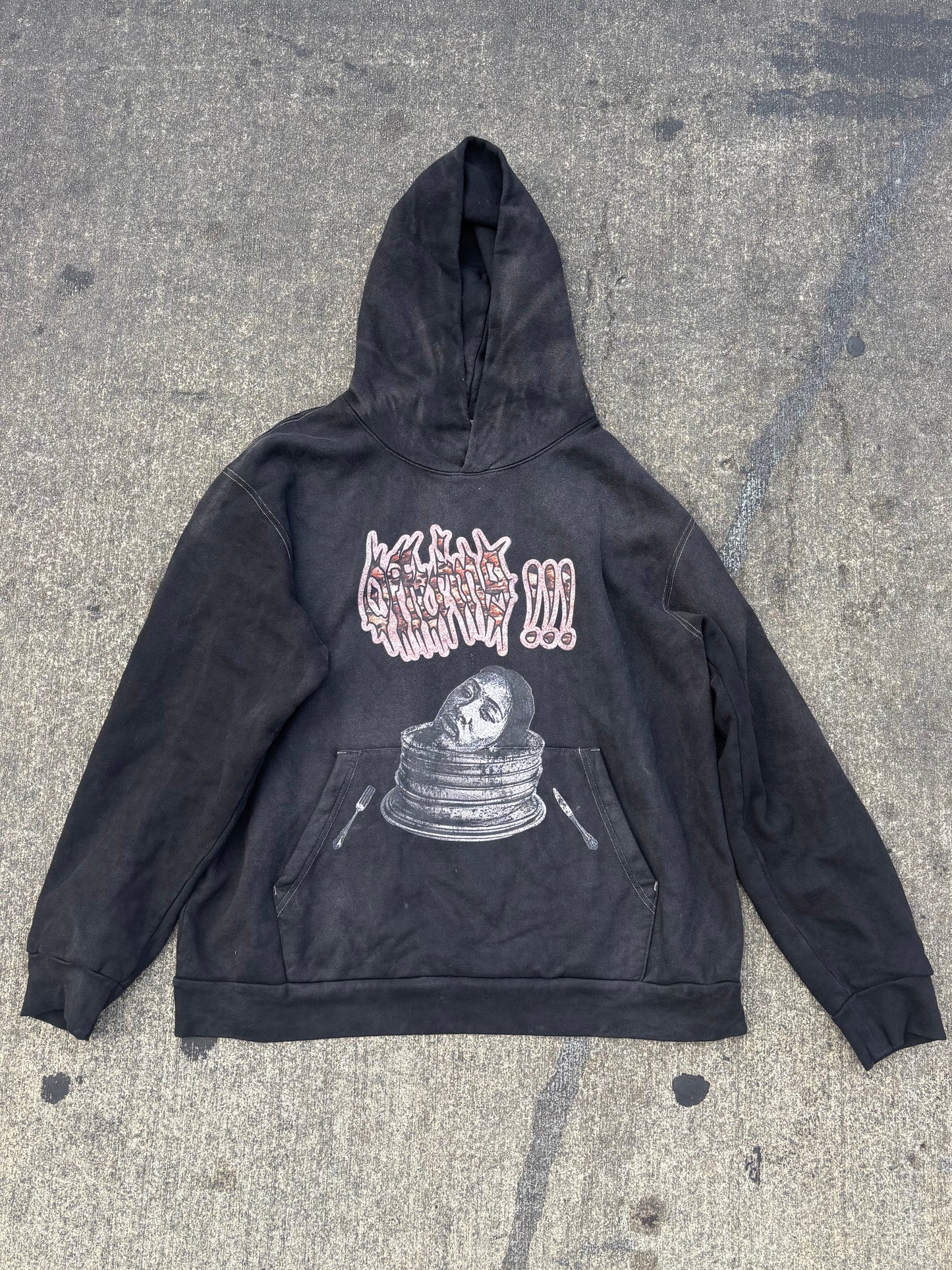 black metal anthracite hoodie