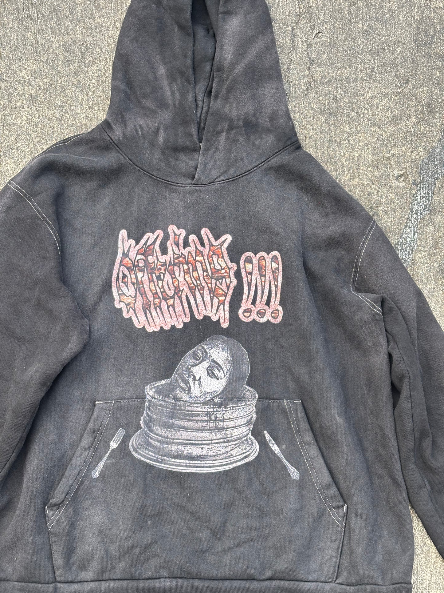 black metal anthracite hoodie