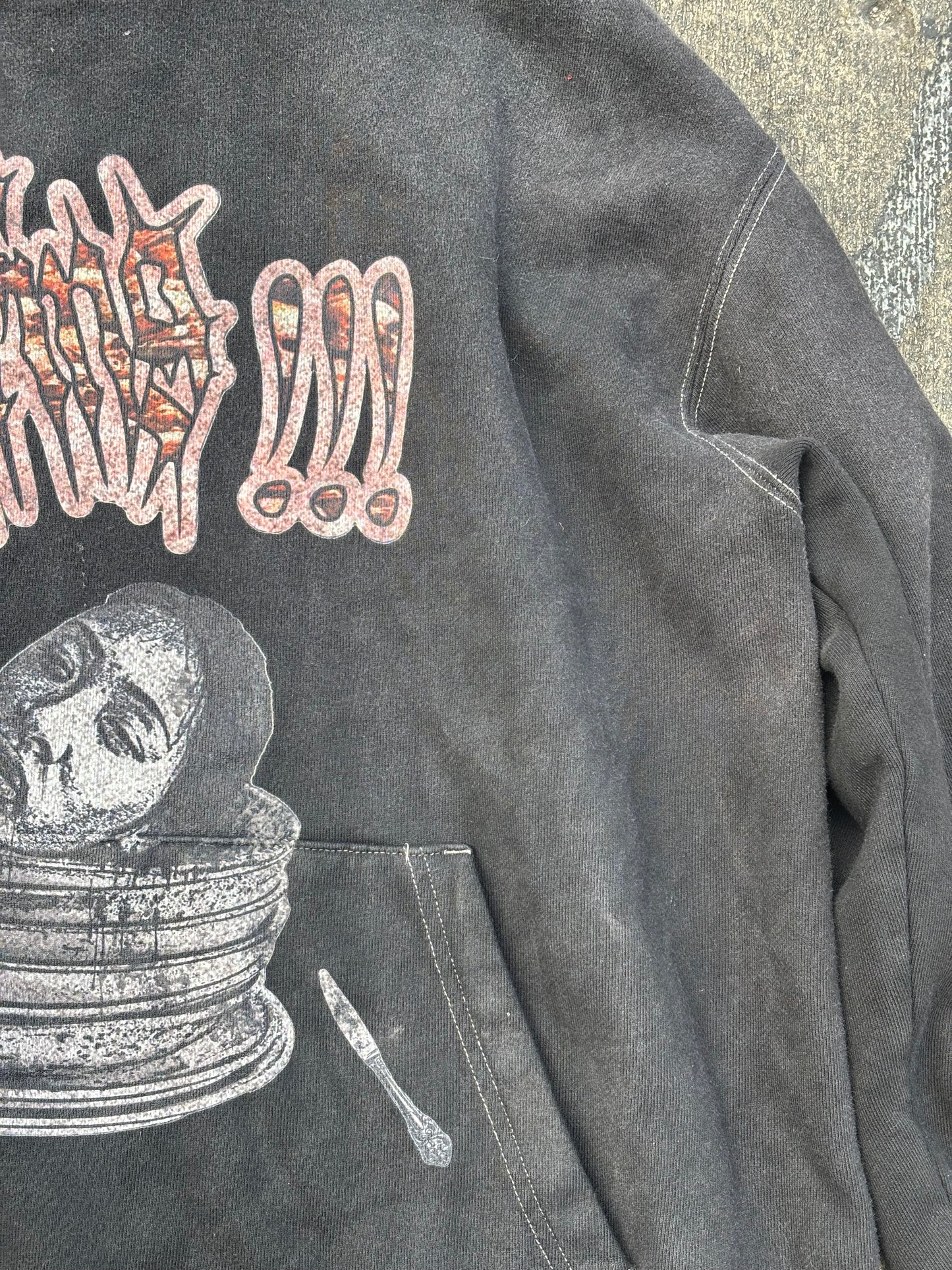 black metal anthracite hoodie