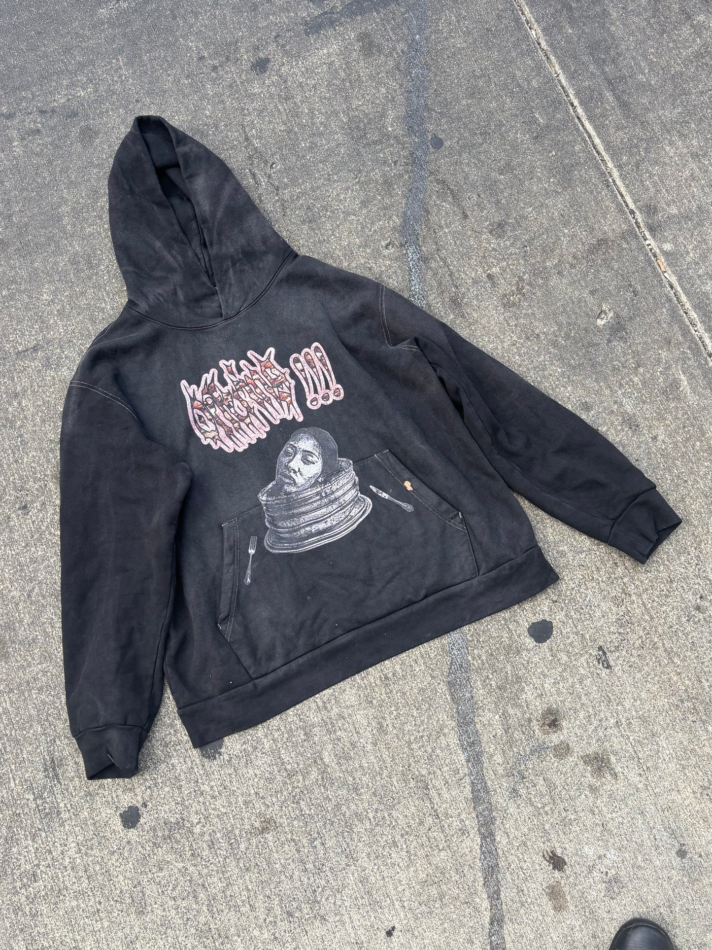 black metal anthracite hoodie